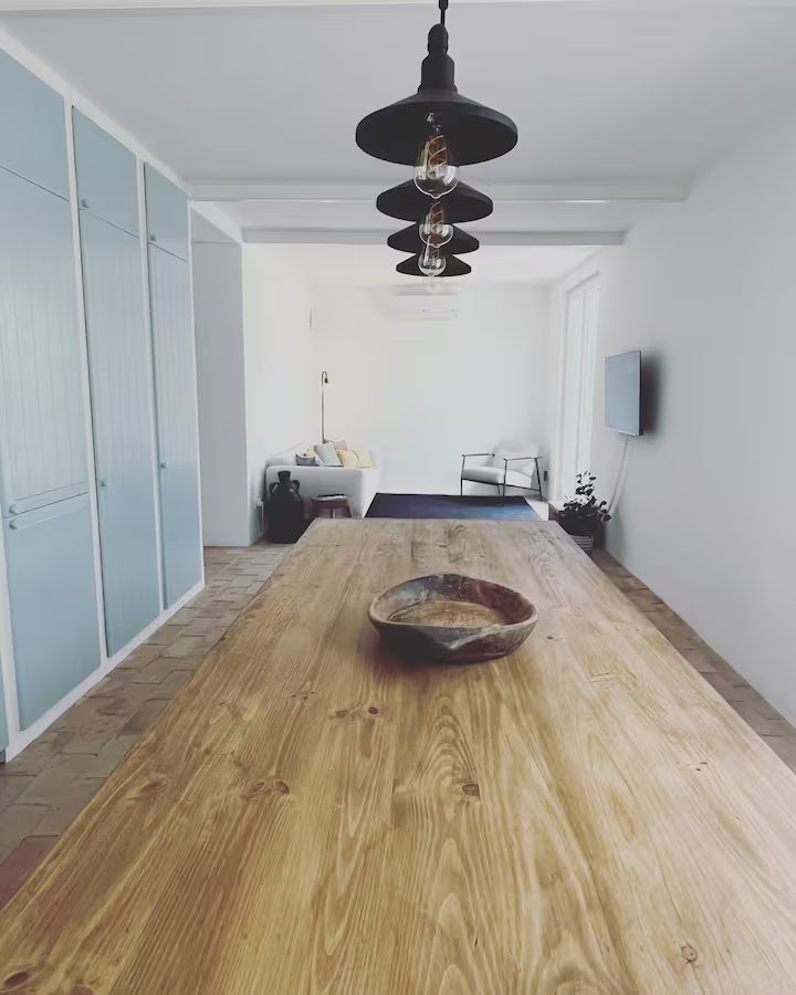 Cozinha em open-space da casa MonteZinho